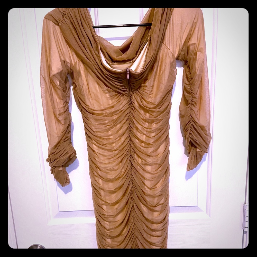 Skin tone stretch dress